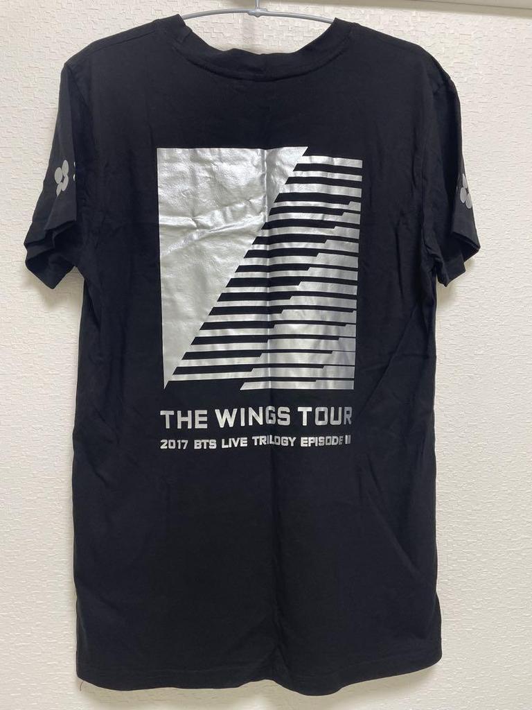 [USED] BTS THE WINGS TOUR T-shirt M size black + towel included