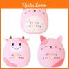 Squishmallows Cat Birthday Cow Unicorn Plush Toy Cute Doll Cartoon Kids Gift
