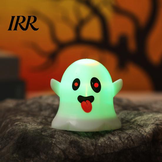 Decorative Ghost for Shelf 6 Pcs Light, LED Color Changing Warm Flameless Battery-Operated Colorful Mood Light Mini Spirit Night Lamps, Spooky