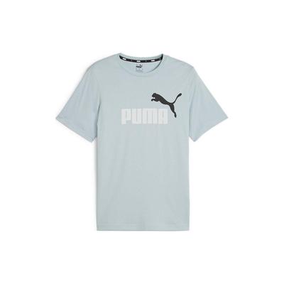 Letter Logo Print Round Neck Pullover Short Sleeve American Vintage T-Shirt Men T-Shirt Light-Blue 847666-26
