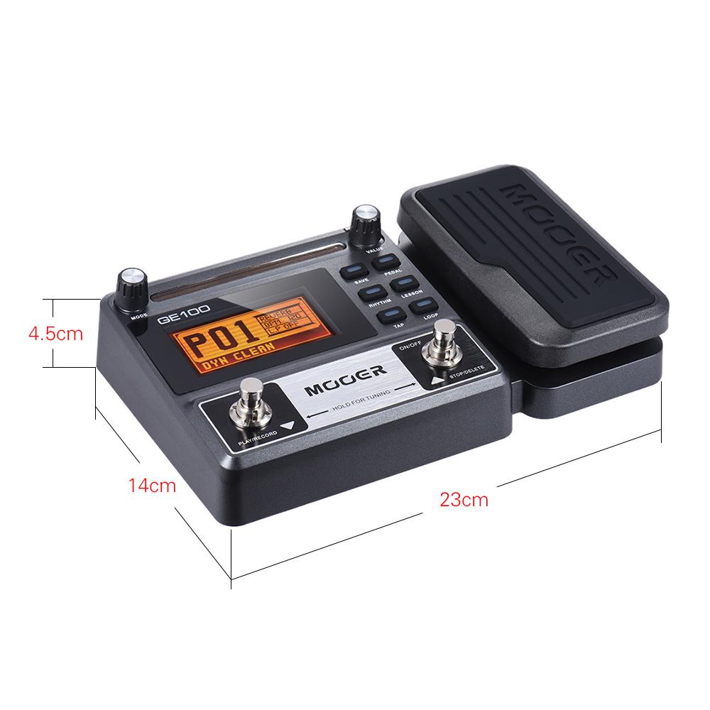 MOOER GE100 Guitar Multi-effects Processor Effect Pedal with Loop Recording(180 Seconds) Tuning Tap