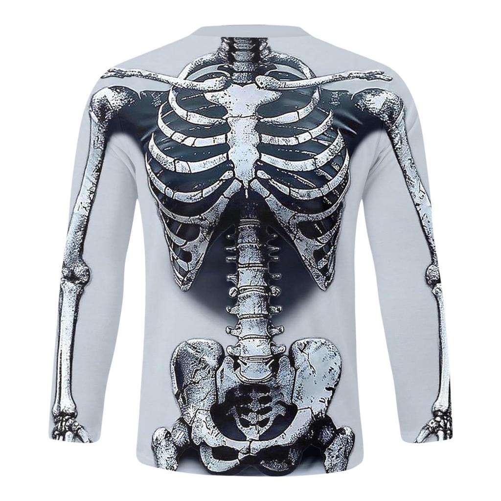 Men's Halloween Long Sleeve Neck T-Shirt for Costume Party
