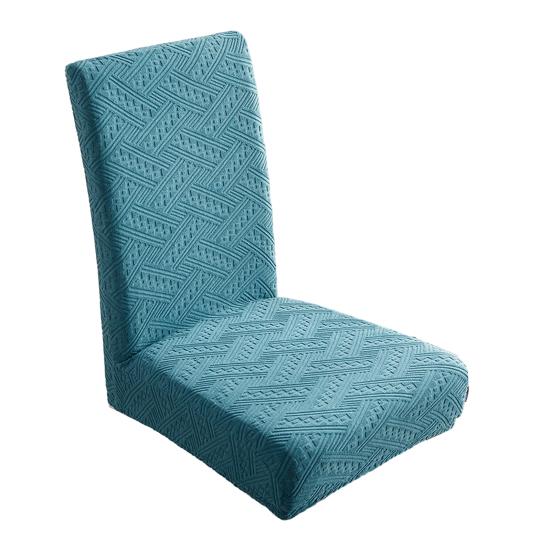 Чехол на обеденный стул высокая эластичность пылезащитный отличное качество изготовления полезный интегрированный эластичный декор для вечеринки для кофейни M озеро синий 980₽