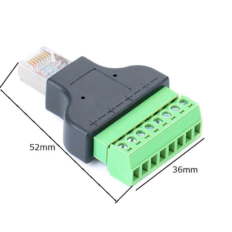 Computer Related Connection And Connectors Rj45 Female To Screw Terminal 8 Pin Connector Ethernet Cable Extender Adapter
