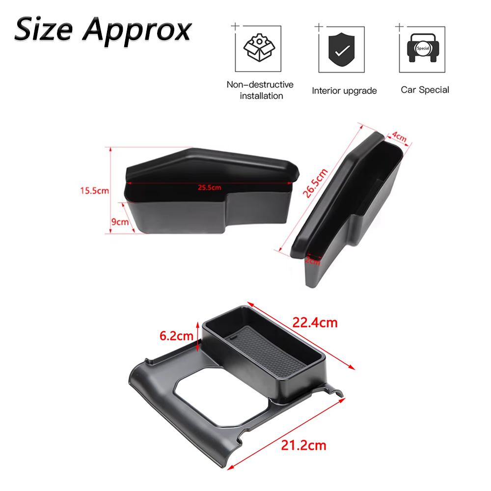 Gear Shifter Side Storage Box 4WD Gear Organizer Tray for Suzuki Jimny JB74 JB64 2019-2026 Car Interior Accessories ABS Black