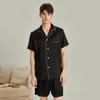 6A Grad 19 Momme Maulbeerseide Herren Kurzarm Oberteil & Shorts Pyjama - Schwer, Luxuriöse Sommer Homewear