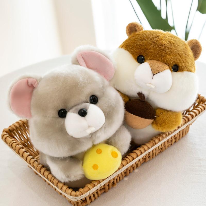 Cute Cartoon Panda Mouse Hamster Adorable Plush Toys Dolls Girls Kids Gifts