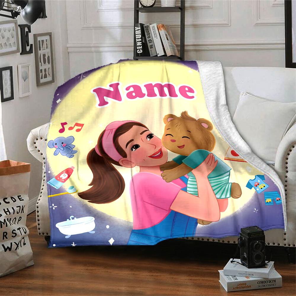 Customizable Ms Rachel4 Throw Blanket – Personalized Name, All-Season Cozy Snug Blanket, Machine Washable, Personalized Blanket