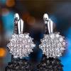 Russian Style Zircon Flower Ear Cuff Earrings for Women - Elegant Summer Fashion