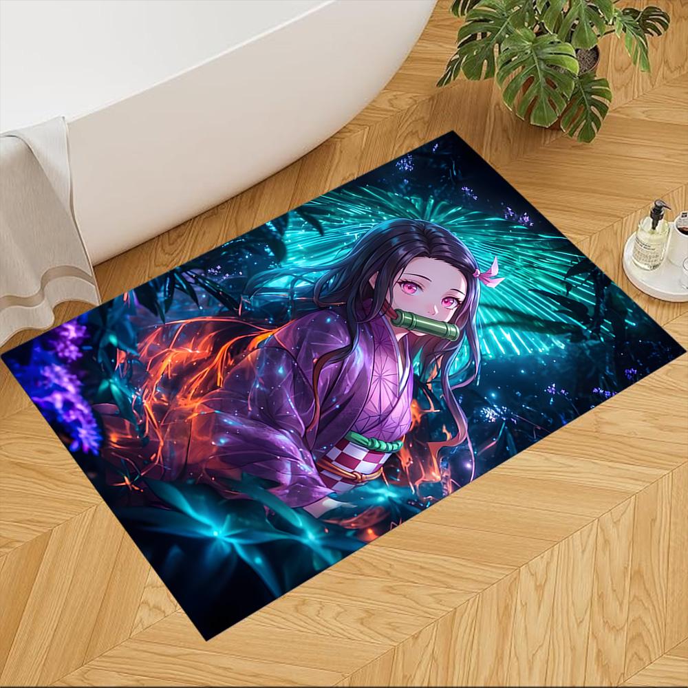 Demon Slayer Battle Fury Non-Slip Home Carpet Design for Office Decor Living Room Gift