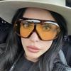 KEDUN 2025 Large Toad Shape Sunglasses: Trendy European-American Hip Hop Style for Fashionable Ladies
