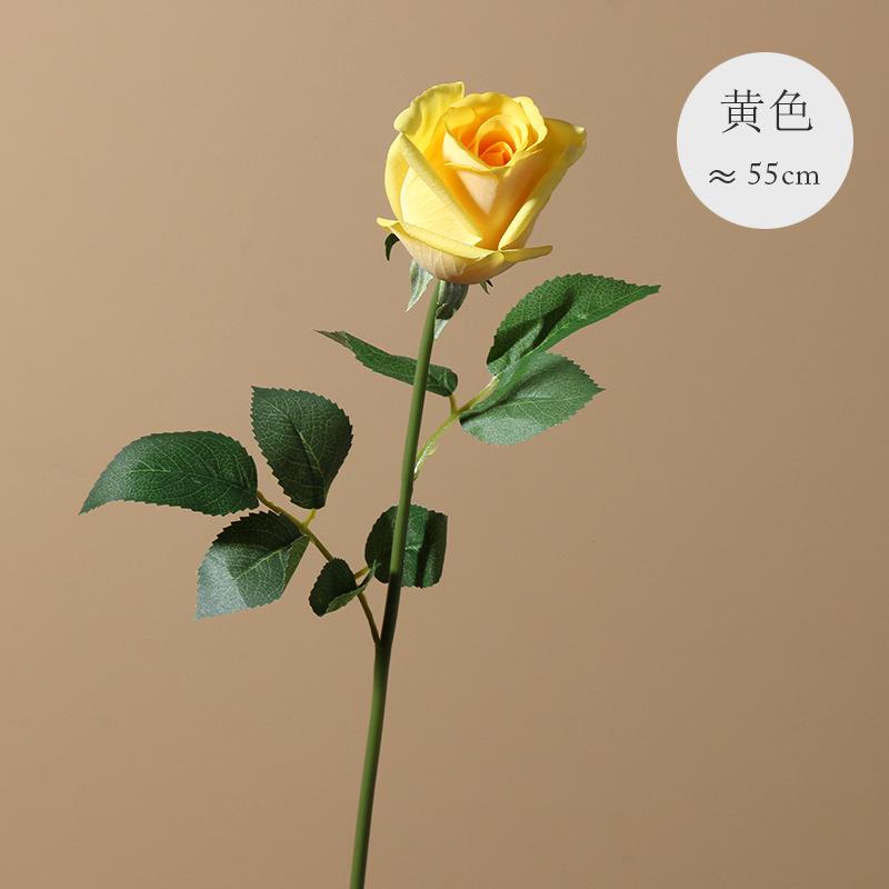 High Imitation Rose Single Touch Moisturizing Rose Wedding Home Decoration Bouquet Ornament Rose Bud