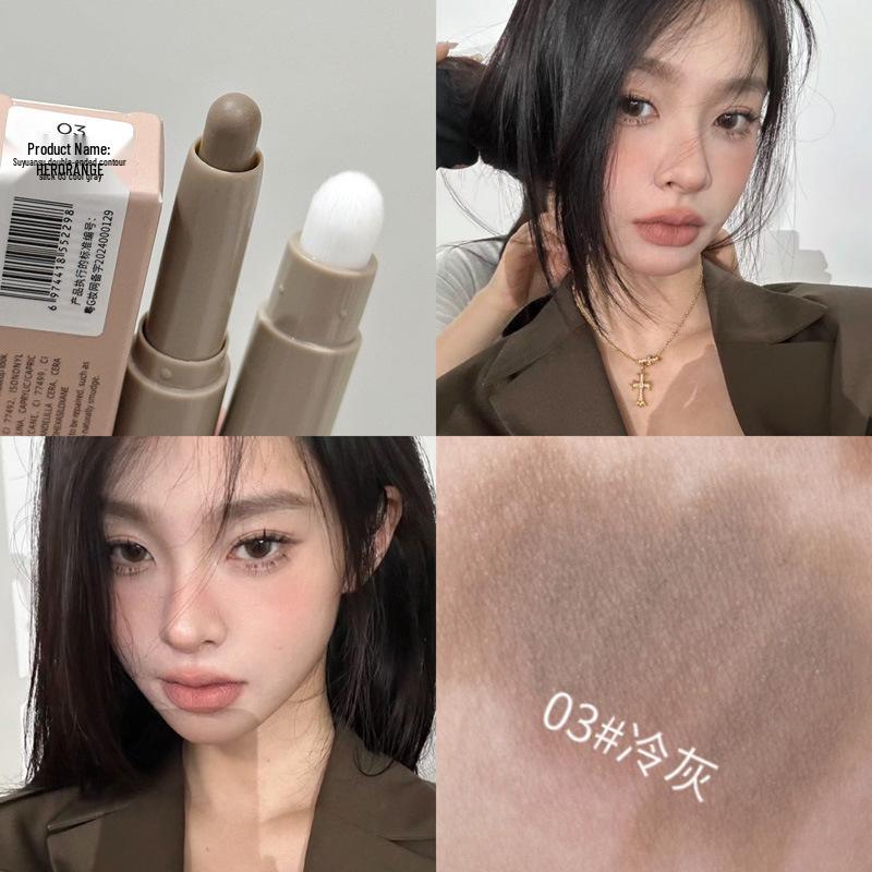 Double-Ended 3D Contour Stick – Natural, Long-lasting, Beginner-friendly Nose Shadow Stick