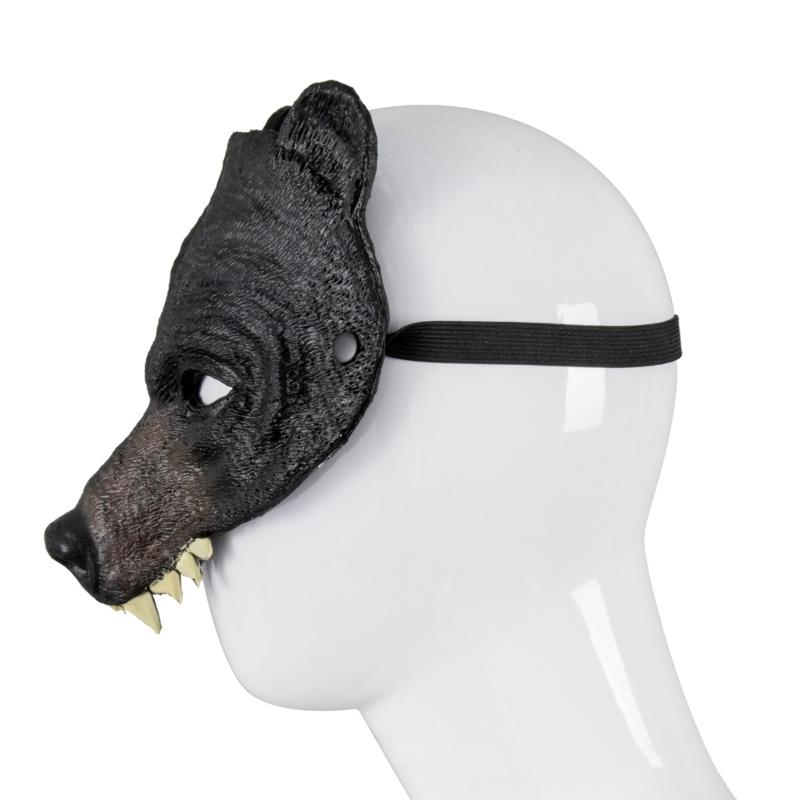 Realistic Bear Masquerades Mask Animal Head Half Face Mask for Halloween and Carnivals Parties Animal Costume Accessory