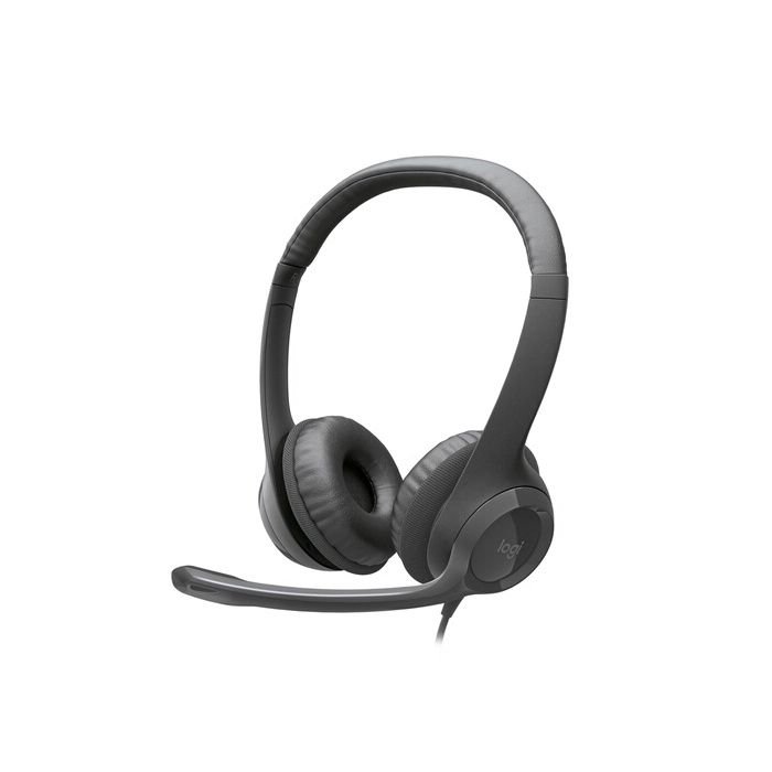 Casque PC Logitech H390 filaire USB-C avec microphone anti-parasite, stéréo, pour ordinateur portable