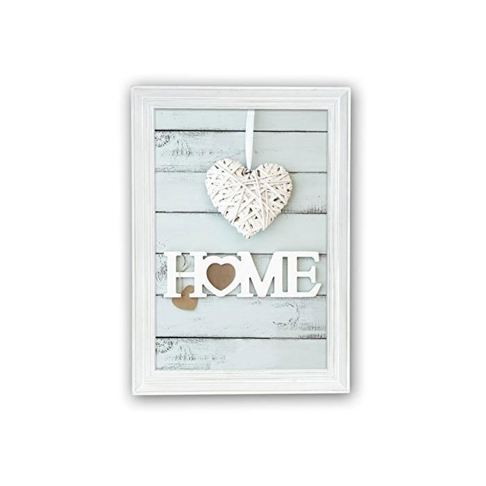 Cadre photo - zep - vintage blanc - 20x30 cm - bois - classique intemporel