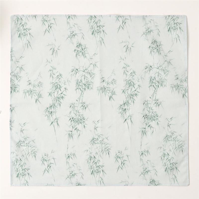 1Pc 34x34cm Thin Cotton Retro Flower Printed Women Pocket Handkerchief Scarf Absorbent Wipe Sweat Towel