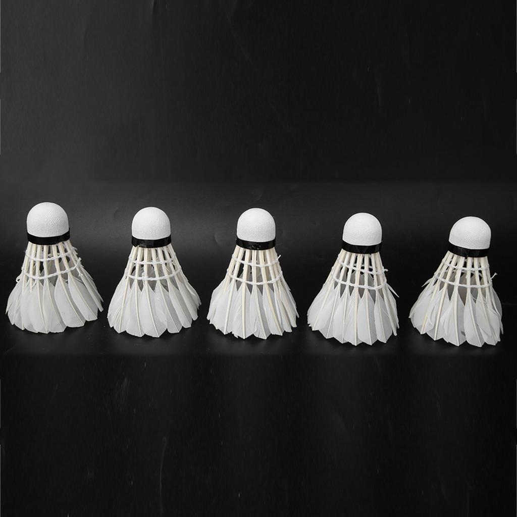 5PCS Durable Feather Badminton Balls Shuttlecocks for Outdoor Indoor Training