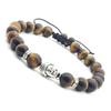 New Tiger Eye Adjustable Woven Buddha Head Bracelet Accessories In Stock