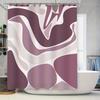 Luxury Bathroom Shower Curtain Modern Abstract Design for Bath Decor Waterproof Fabric Customizable Size