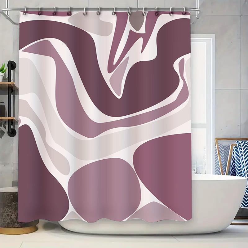 

Luxury Bathroom Shower Curtain Modern Abstract Design For Bath Decor Waterproof Fabric Customizable Size W60H190(CM)-1 Pcs