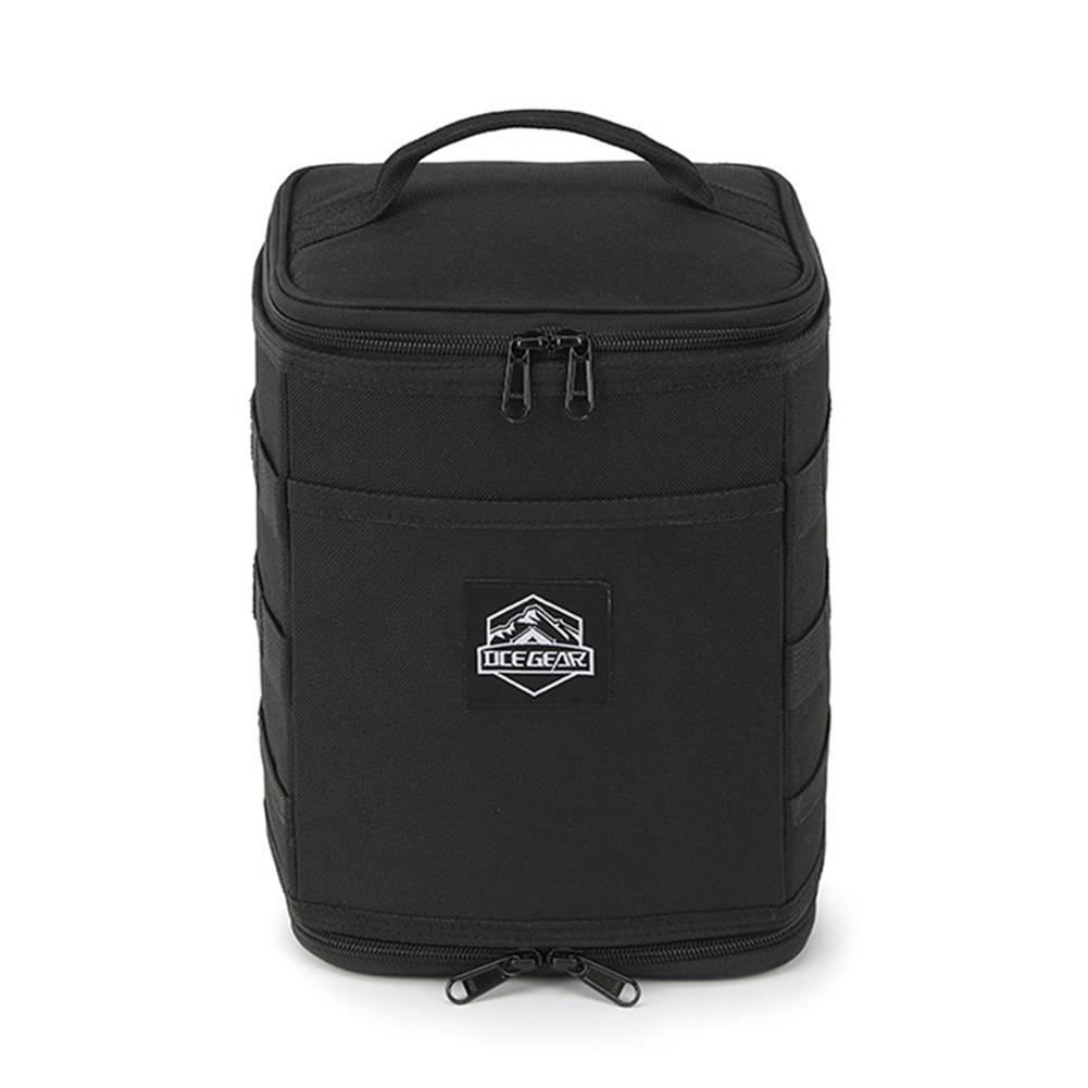 

Outdoor Tableware Storage Bag 600D Oxford Cloth Gas Tank Box Tool Camping Storage Bag Foldable Hanging for Hiking Backpacking чёрный