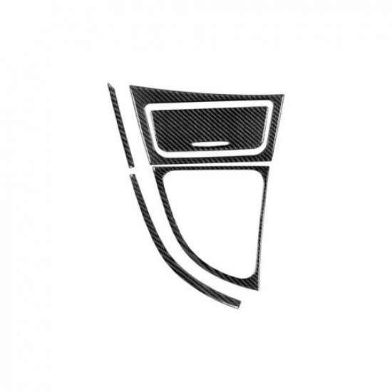 5Pcs Carbon Fiber Interior Gear Shift Kit Cover Trim For BMW 1 Series E82 E88