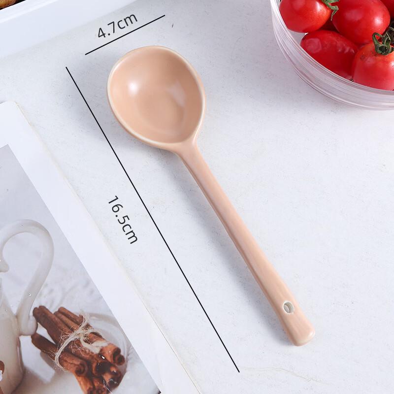 

Ins Style Irregular Ceramic Long Handle Spoon
