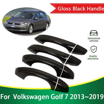 Pentru Volkswagen VW Golf 7 Mk7 2013 ~ negru lucios capac exterior mâner ușii autocolant de protecție pentru stil accesorii auto