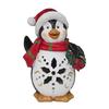 Lighted Christmas Decoration Vintage Resin Snowman/Santa/Penguin Figurine with LED Light for Holiday Winter Table Centerpiece