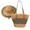 2024 Straw Hat & Handbag Set - Outdoor Travel, Sun Protection, Versatile High-End Fashion with Large Brim.
