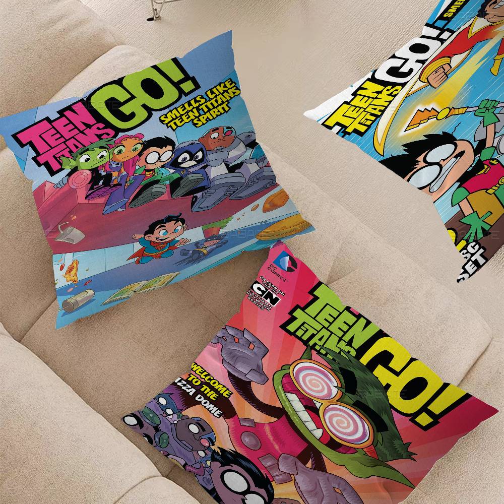 T-Teen T-Titans Go Stitch Glücksdrache Kissenbezug Sofakissenbezug Heimzimmer Dekoration Kindergeschenk