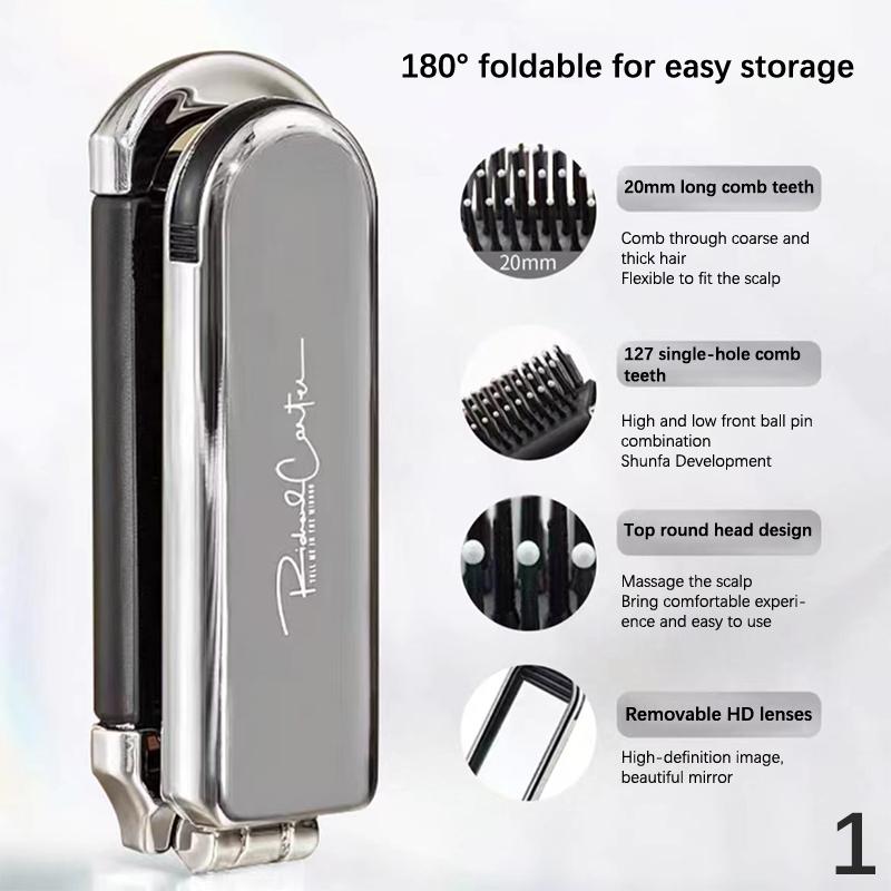 

Складная расческа на воздушной подушке, женская расческа для массажа кожи головы, портативная щетка для волос, парикмахерский инструмент, массажная щетка