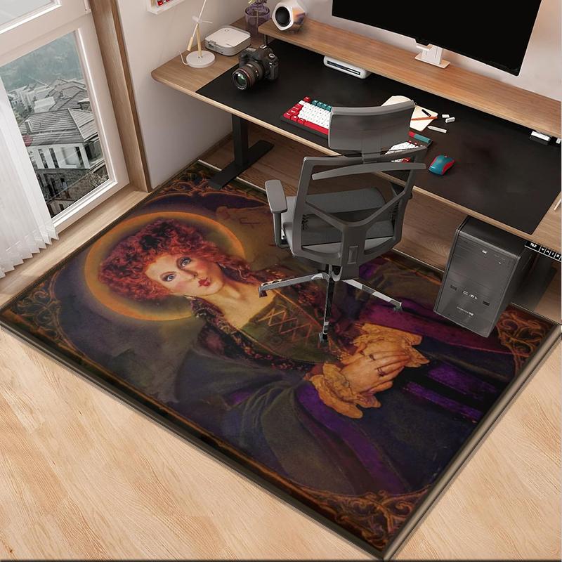 Hocus witch Halloween Magic Office Rug Chair Mat, Game Carpet, Suitable for Front Door, Bedroom, Living Room, Desk, Holiday Gift