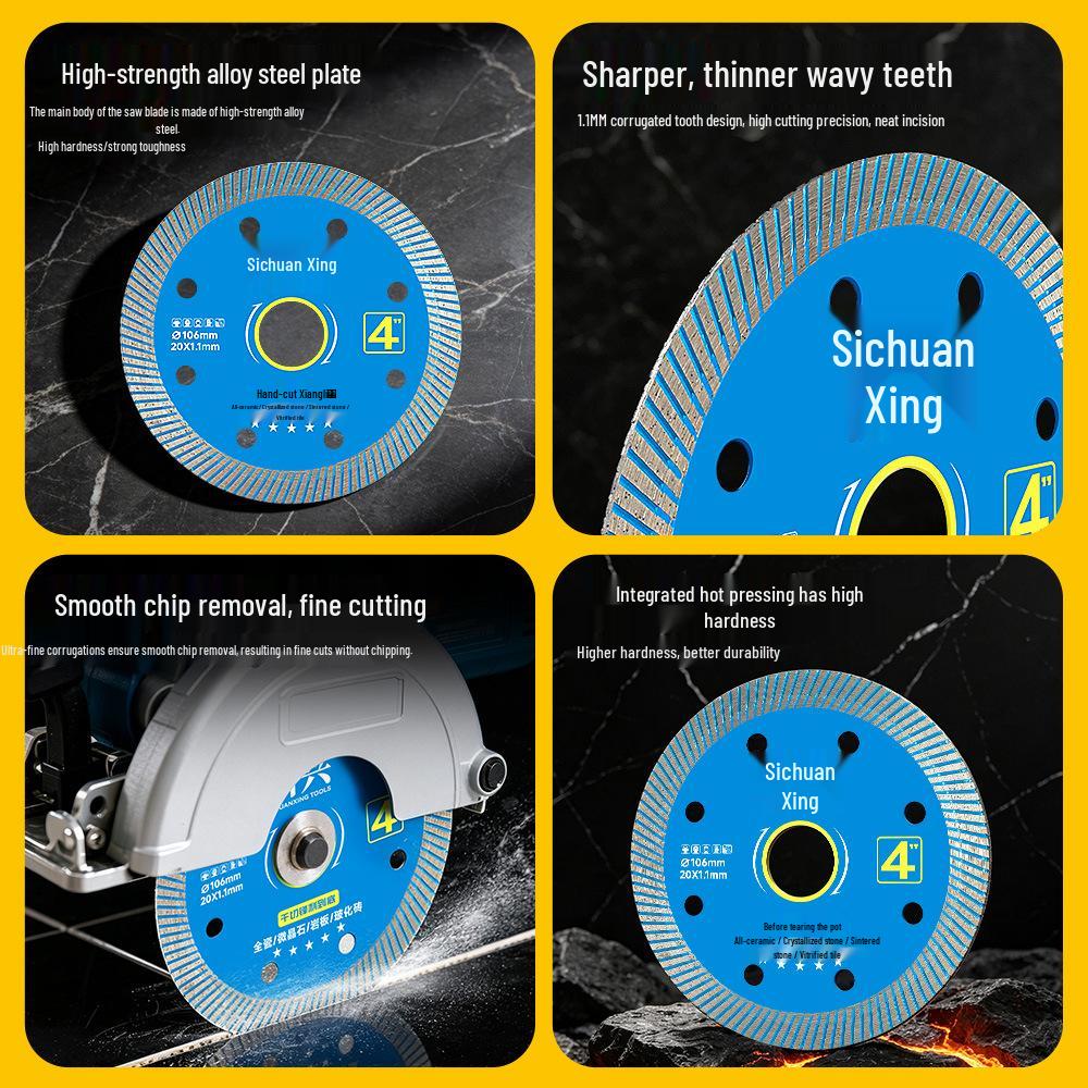 Ultra-Thin Dry Cut Saw Blade for Porcelain, Ceramic, Marble & More - Anti-Chipping Technology