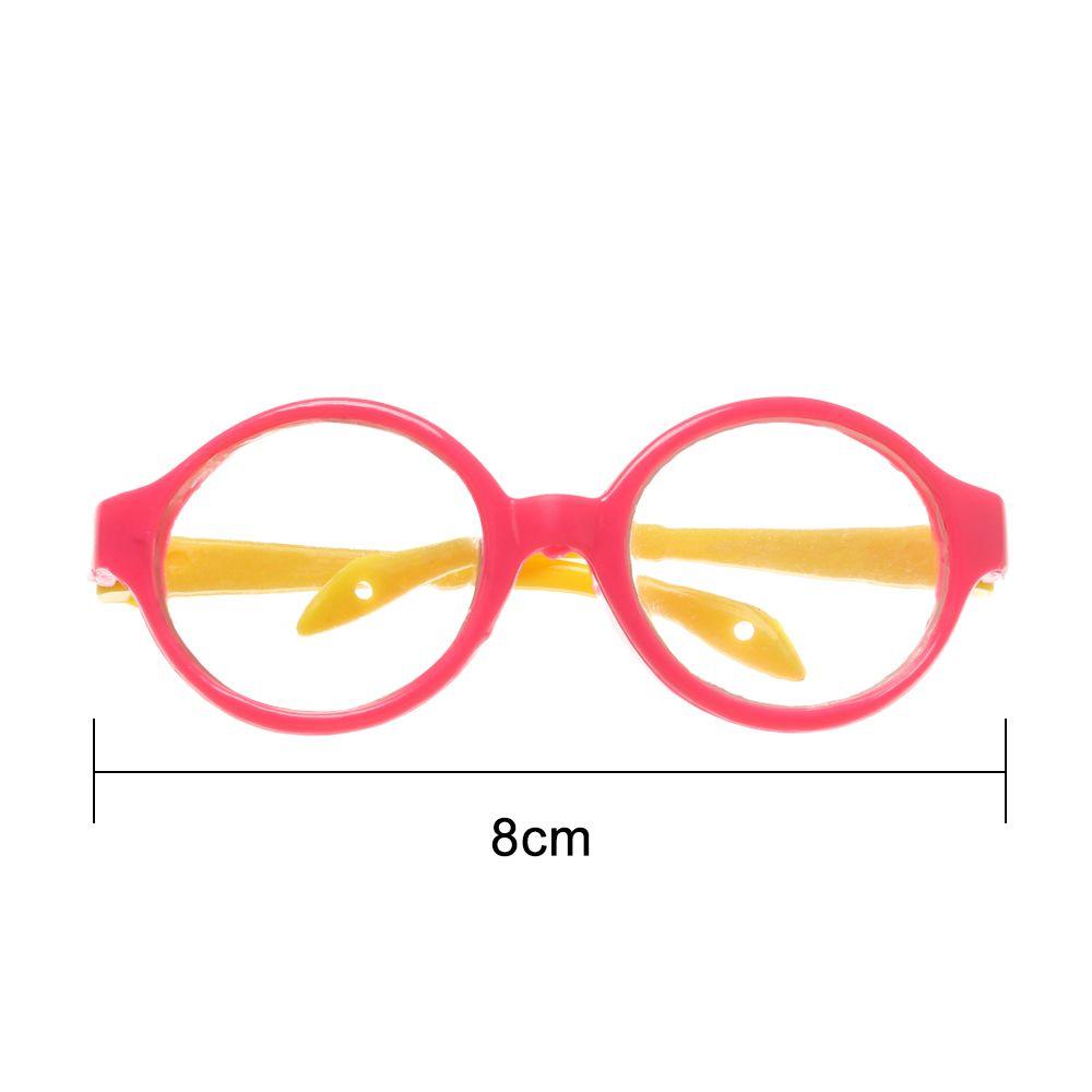 Dolls Fashion Cool Eyeglasses Dolls Accessories Toys Clothes Playing House Miniature Doll Glasses Clear Lens Round Frame Eyewear