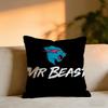 Game Blogger MrBeast Anime Cartoon Cushion Cover Cozy Velvet Throw PillowSoft Warm Cushion For Sofa  Bed