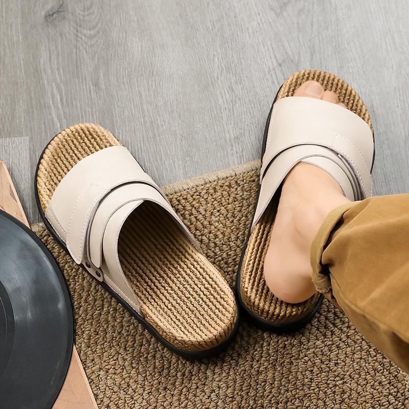 Boken slippers men's summer wear casual cool slippers outdoor men's shoes sandals one-word drag extra large size