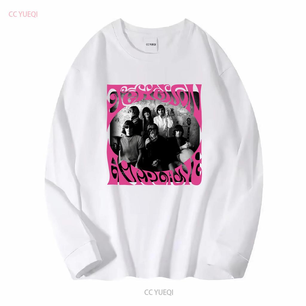 Jefferson Airplane Style Rock Men T shirt Black All Sizes RE615 vintage Washed homme Stretched Breathable designer clothes