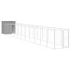 VidaXL Niche pour chien avec cour gris clair 165x1271x181 cm, cage pour chien, abri pour chien, maison pour animaux, cages 3189108