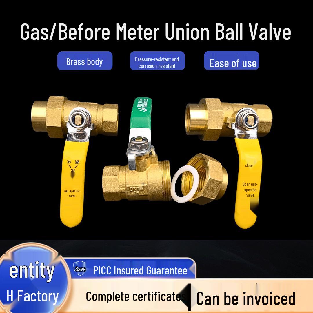 

High Flow Union Gas Ball Valve DN15 Gas