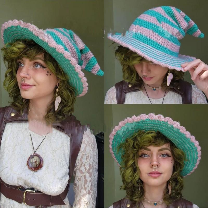 New Style Fisherman Hat for Girls, Handmade Dotted Stage Hat, British Men's Outdoor Sun Protection Hat