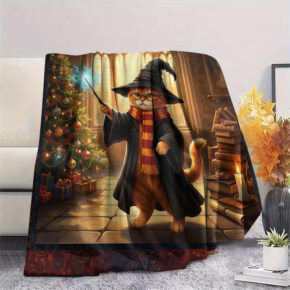 1 Pezzo Coperta in Flanella con Stampa Cartone Animato, Alta Qualità Confortevole per Tutte le Stagioni, Decorazione per la Casa, Calore e Comfort, Perfetta per Regalo di Natale Compleanno