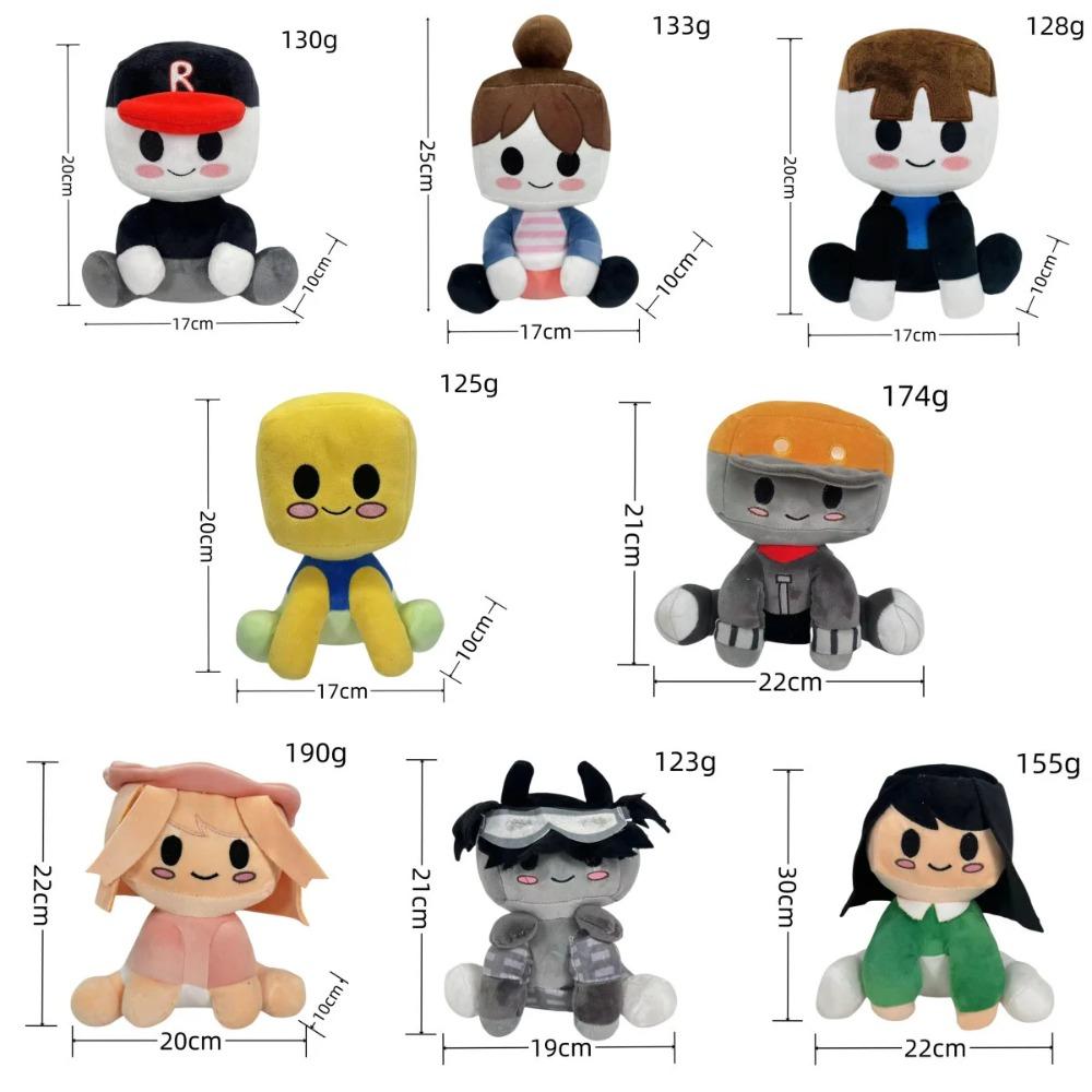 2026 New Blox Buddies Plush Toys Cartoon Girl Doll Black With Hat, Yellow Decoration, Home Room Ornament, Gifts For Kids