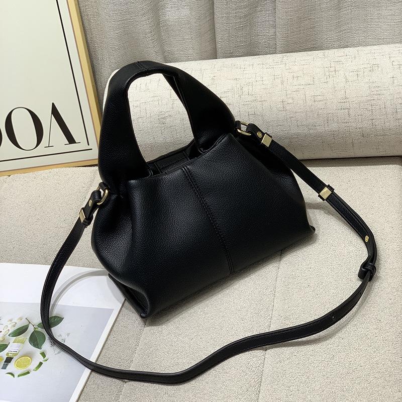 Lychee Pattern Soft Leather Niche Cloud Oblique Span Bag Fashionable Horizontal Long Shoulder Strap Single Shoulder Women'S Bag Bag