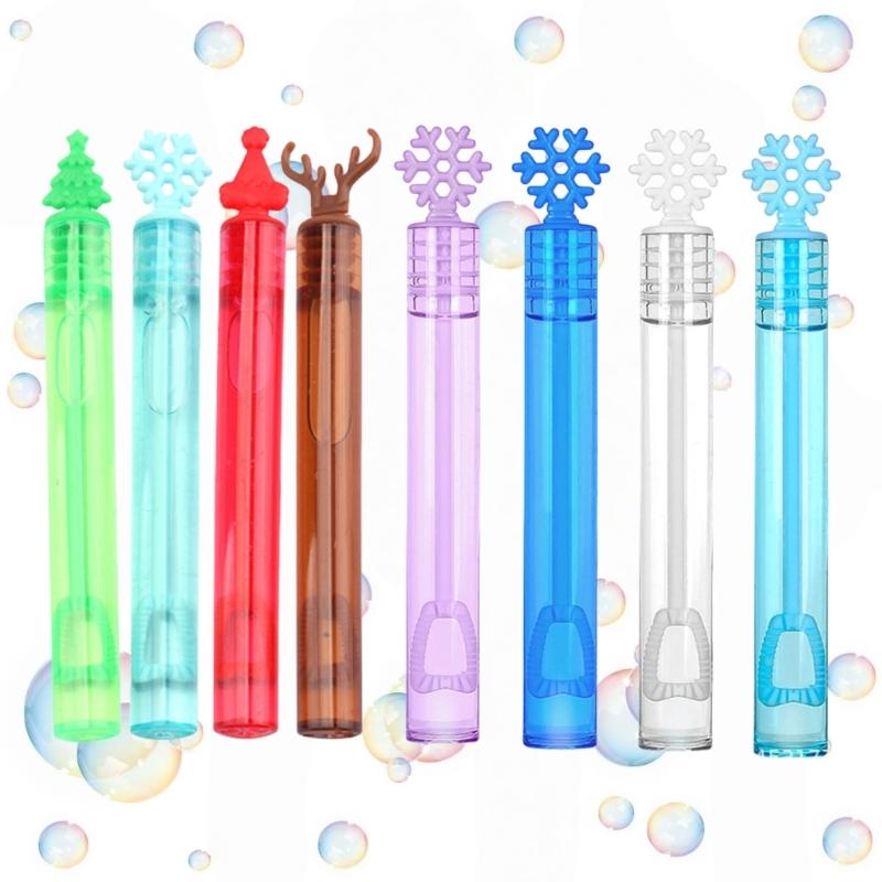 Kids Friendly Christmas Bubble Stick Toy Multi Use Bubble Wand For Outdoor Indoor Play Safe Material No Liquid Included