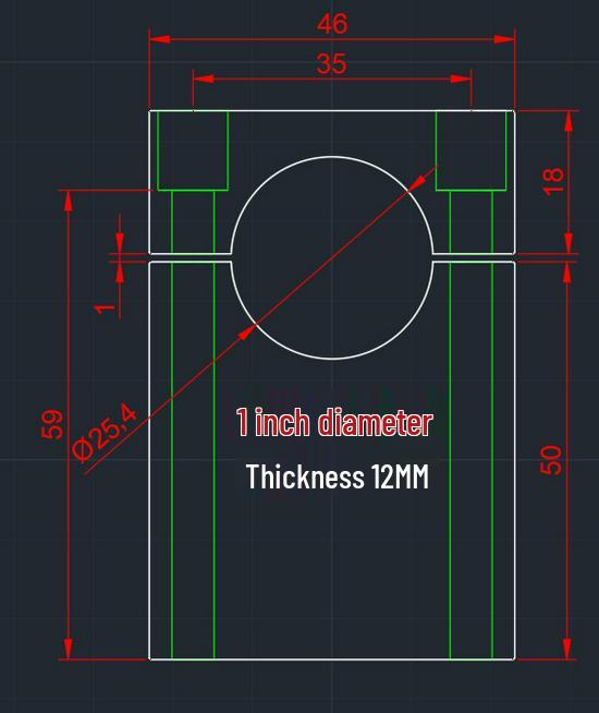 Double Hole Aluminum Alloy Tube Clamp - Air Line Panel Bracket for 1/4, 3/8, 1/2 Inch