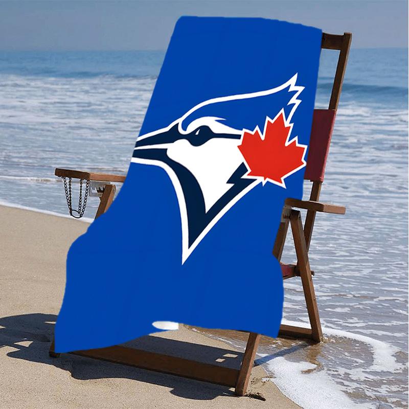 1pc Toronto Blue Jays Beach Towel, Beach and Seaside Swimming Pool Equipment, Fashion Pattern, Rectangular, Travel Essentials