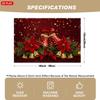 4/6pcs, Christmas Themed Placemats, Red Background with Golden Bells, Poinsettia Flowers, Green Holly Leaves And Golden Star Patterns, Suitable for Ho