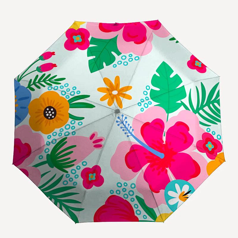 

1PC Floral Pattern Automatic Opening And Closing, Sturdy Iron Frame, Portable Folding Design, Suitable For Men And Women In All Seasons28